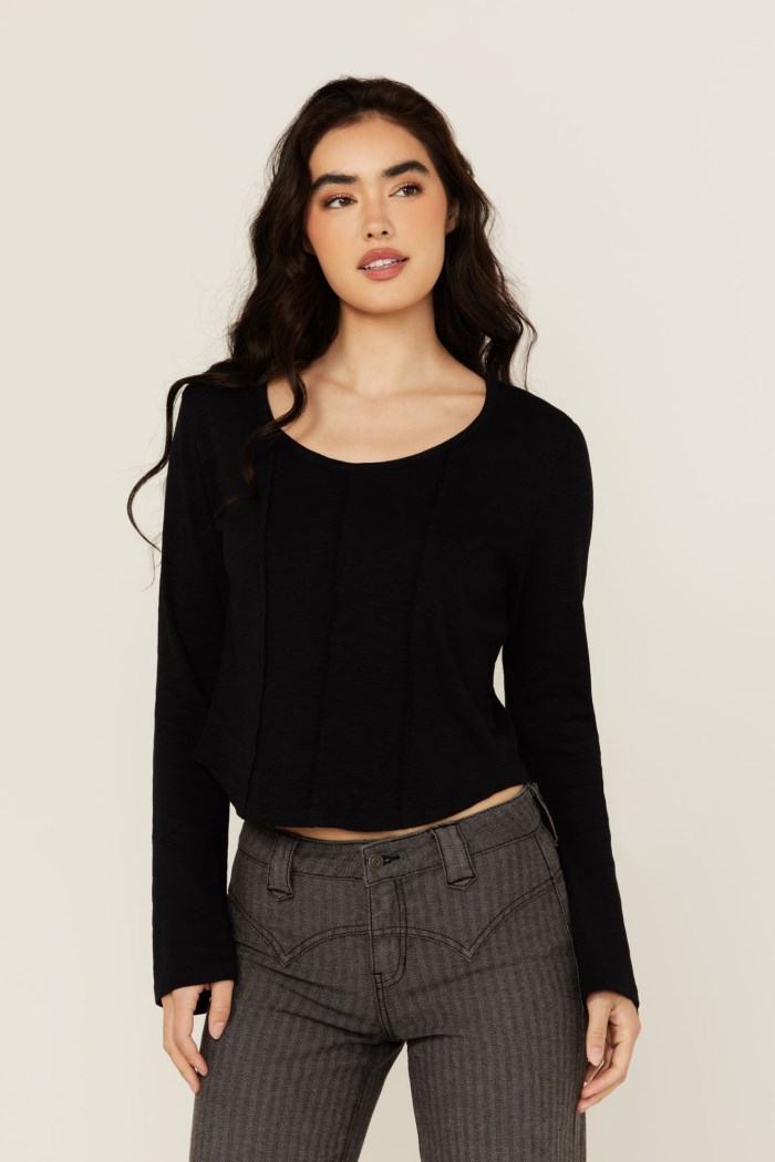 Idyllwind Women's Loma Bell Sleeve Corset Top | Black