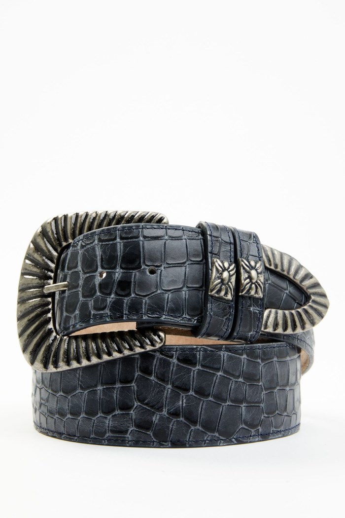 Idyllwind Women's Napier Crocodile Print Western Belt | Blue
