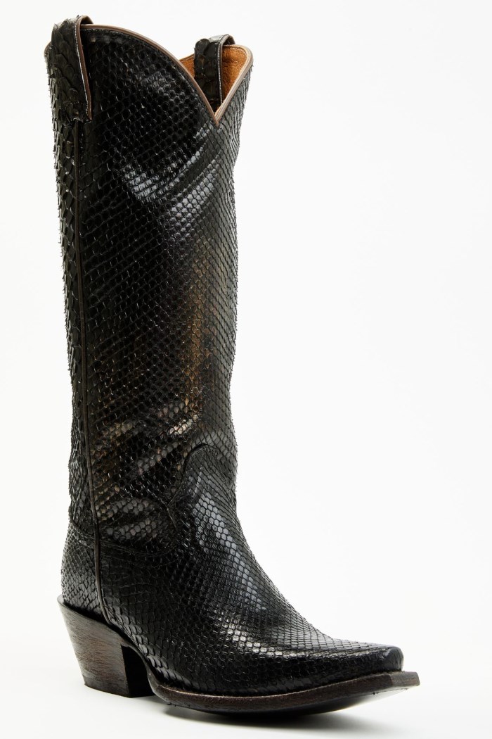 Idyllwind Women's Slay Black Python Tall Western Boots - Snip Toe | Black