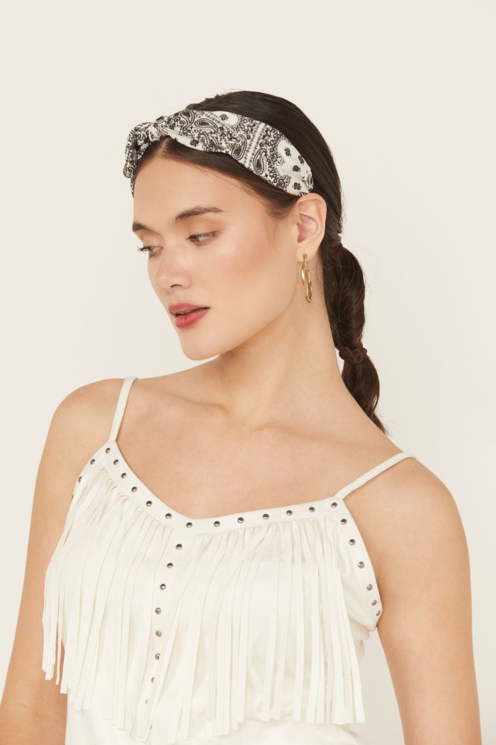 Idyllwind Women's Glynda Bandana Print Headband | White