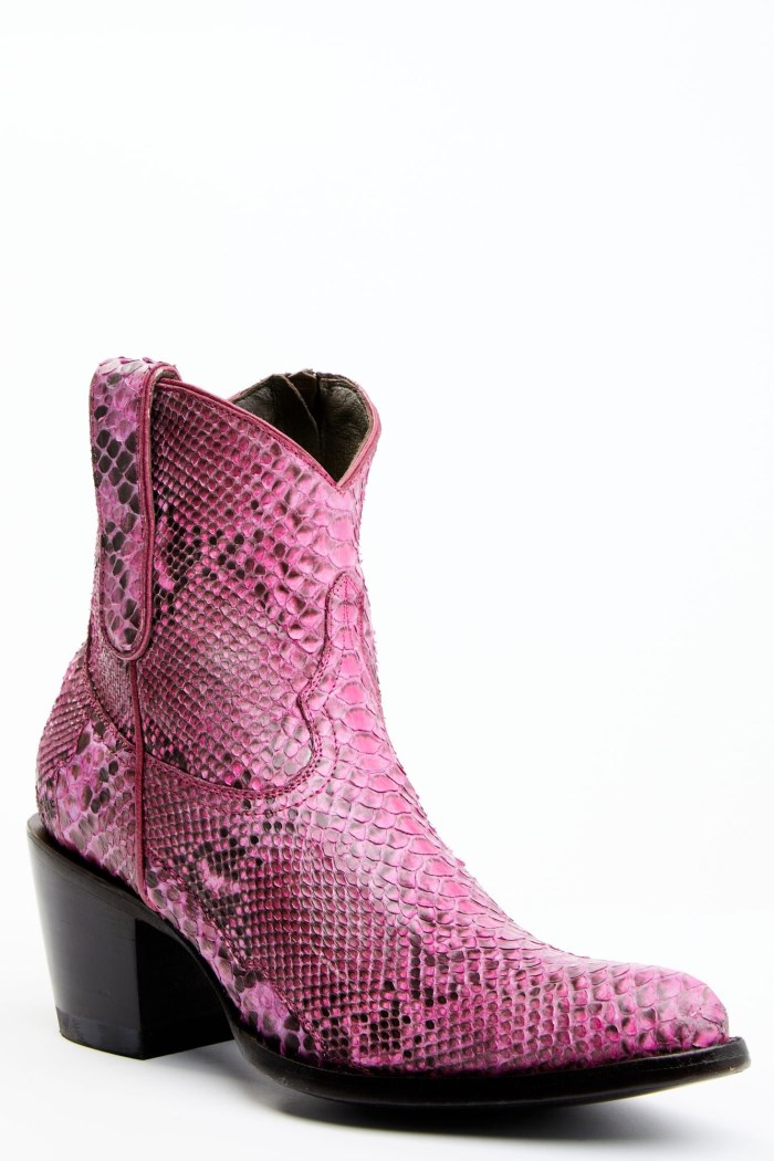 Idyllwind Women's Exotic Python Western Bootie - Round Toe | Pink