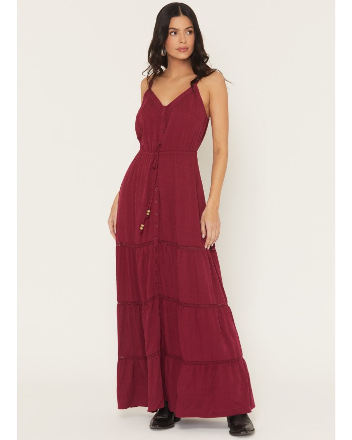Idyllwind Women's Sleeveless Maxi Dress | Maroon