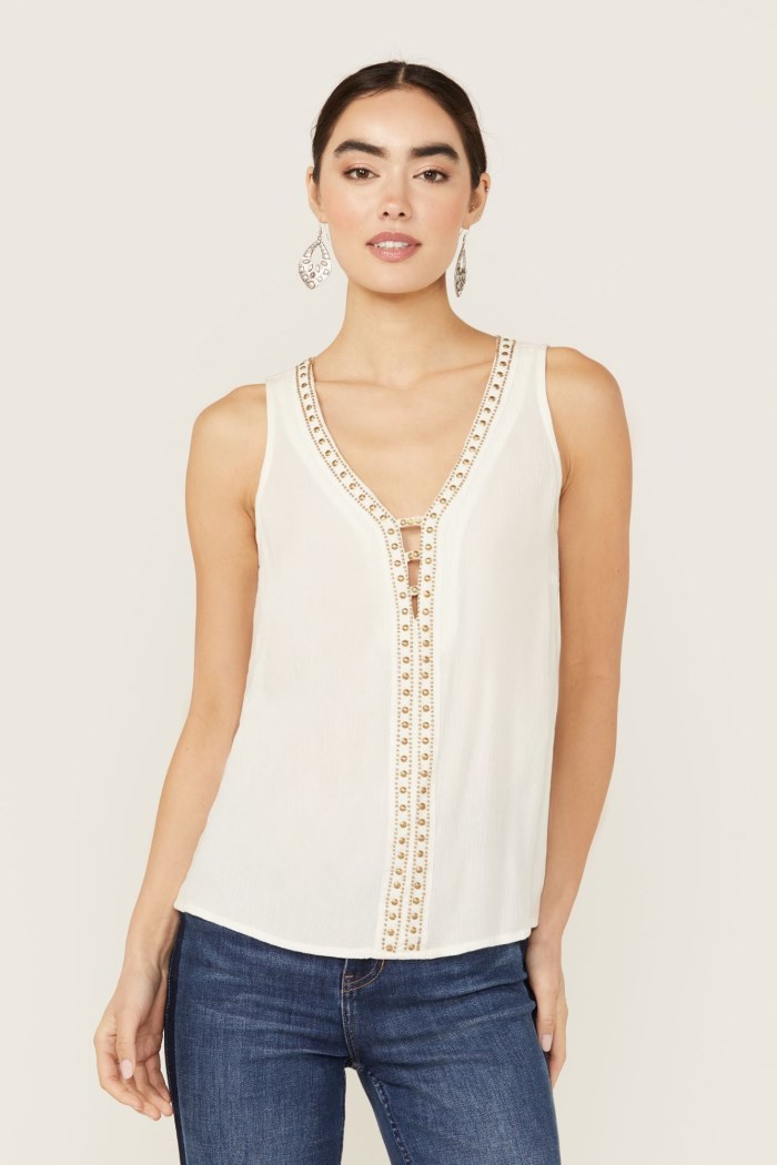 Idyllwind Women's Camellia Sleeveless Top | Ivory